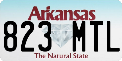 AR license plate 823MTL