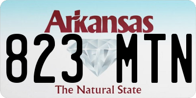 AR license plate 823MTN
