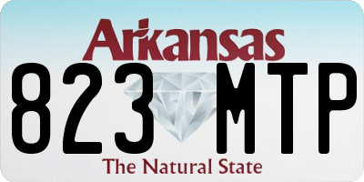 AR license plate 823MTP