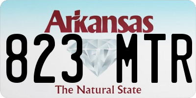 AR license plate 823MTR