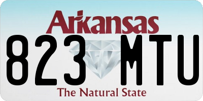 AR license plate 823MTU