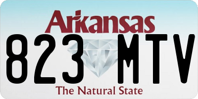 AR license plate 823MTV