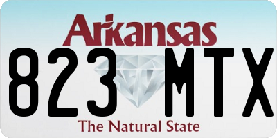 AR license plate 823MTX