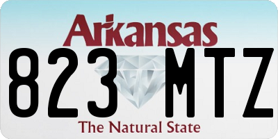AR license plate 823MTZ