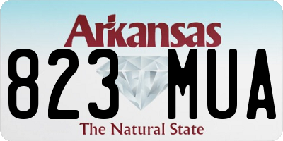 AR license plate 823MUA