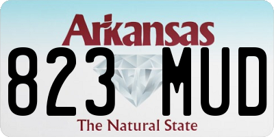 AR license plate 823MUD