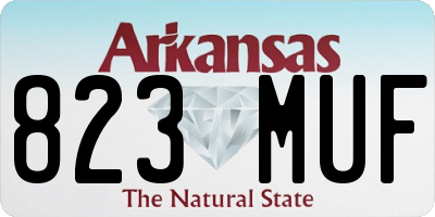 AR license plate 823MUF