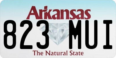 AR license plate 823MUI