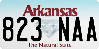 AR license plate 823NAA