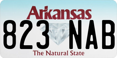 AR license plate 823NAB