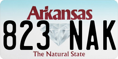 AR license plate 823NAK