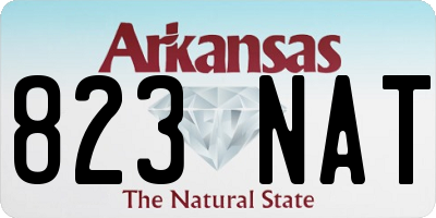 AR license plate 823NAT