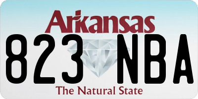 AR license plate 823NBA