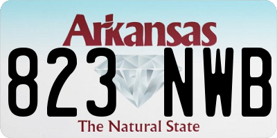 AR license plate 823NWB