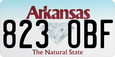 AR license plate 823OBF