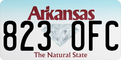 AR license plate 823OFC