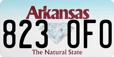 AR license plate 823OFO