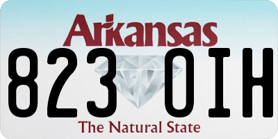 AR license plate 823OIH