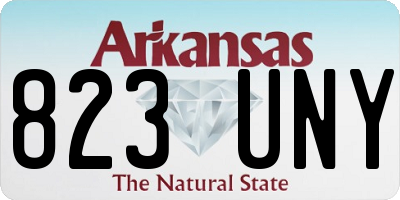 AR license plate 823UNY