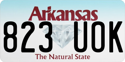 AR license plate 823UOK