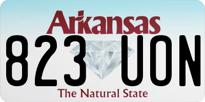 AR license plate 823UON