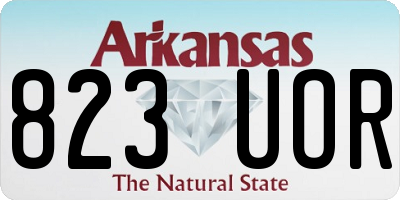 AR license plate 823UOR