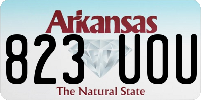 AR license plate 823UOU