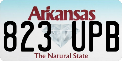 AR license plate 823UPB