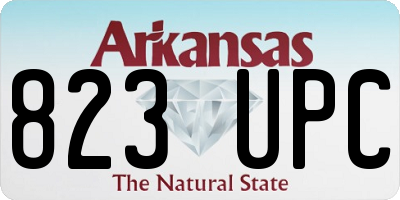 AR license plate 823UPC