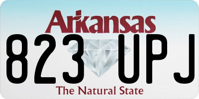 AR license plate 823UPJ