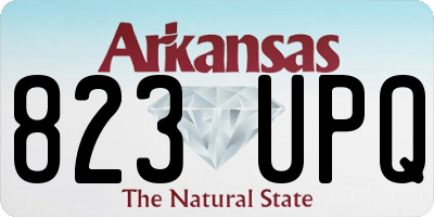 AR license plate 823UPQ