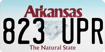 AR license plate 823UPR