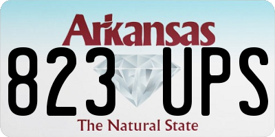 AR license plate 823UPS