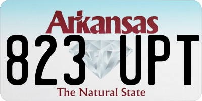 AR license plate 823UPT