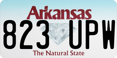 AR license plate 823UPW