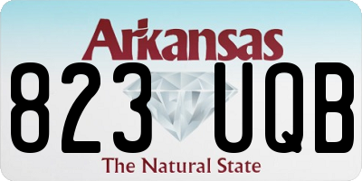AR license plate 823UQB
