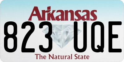 AR license plate 823UQE