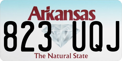 AR license plate 823UQJ