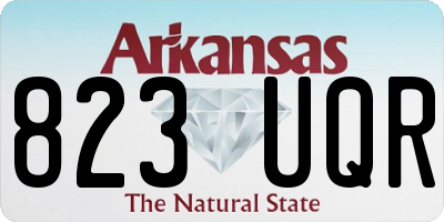 AR license plate 823UQR