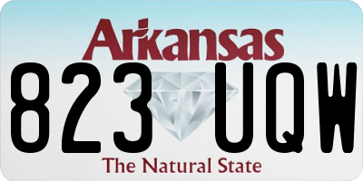 AR license plate 823UQW