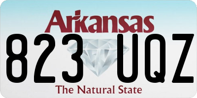 AR license plate 823UQZ