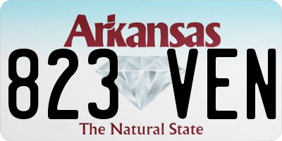 AR license plate 823VEN