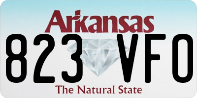 AR license plate 823VFO