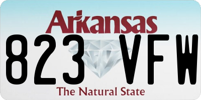 AR license plate 823VFW