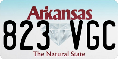 AR license plate 823VGC