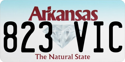 AR license plate 823VIC