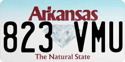 AR license plate 823VMU