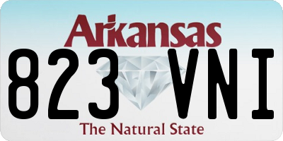 AR license plate 823VNI