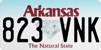 AR license plate 823VNK