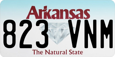 AR license plate 823VNM